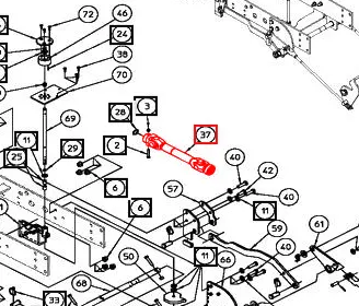 Mahindra Tractor Mower PTO Drive Shaft AME015583 Mahindra Direct Parts