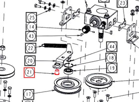 Mahindra Tractor Mower Pulley Arm Bearing CNSX09D00650N Mahindra Direct Parts