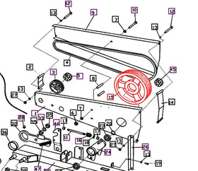 Mahindra Tractor Mower Pulley SPB 300x4 EBE000150R Mahindra Direct Parts