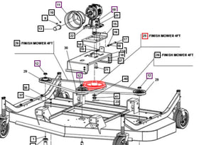 Mahindra Tractor Mower Pulley T14002037R Mahindra Direct Parts