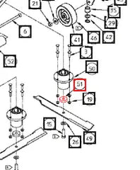 Mahindra Tractor Mower Spacer, Blade 1/2