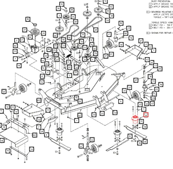 Mahindra Tractor Mower Spindle Assembly AME050012 Mahindra Direct Parts