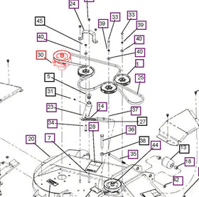 Mahindra Tractor Mower Spindle Ball Bearing / Belt Pulley AUB191500 Mahindra Direct Parts
