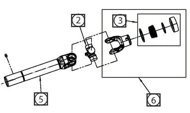 Mahindra Tractor Mower Telescoping Joint Assembly AME015119 Mahindra Direct Parts