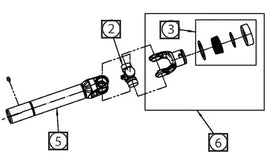 Mahindra Tractor Mower Telescoping Joint Assembly AME015119 Mahindra Direct Parts