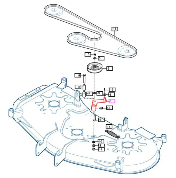 Mahindra Tractor Mower Tensioner Arm Mount 93802006101GB Mahindra