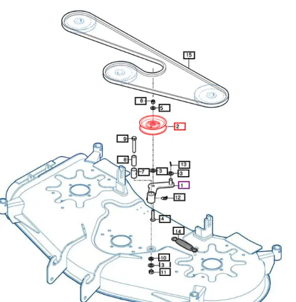 Mahindra Tractor Mower Tensioner Pulley 94002000400 Mahindra