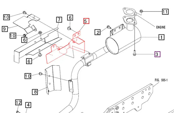 Mahindra Tractor Muffler Cover 19020521AG1 Mahindra Direct Parts