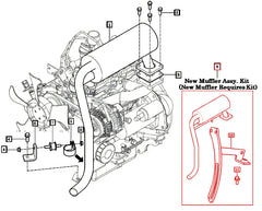 Mahindra Tractor Muffler Kit (Updated) 11211311000