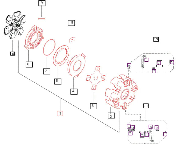 Mahindra Tractor NDC Clutch E006505697D91 Mahindra Direct Parts
