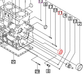 Mahindra Tractor Needle Bearing - Cylinder Block 31S9400820 Mahindra Direct Parts