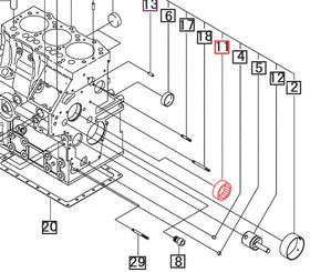 Mahindra Tractor Needle Bearing - Cylinder Block 31S9400820 Mahindra Direct Parts