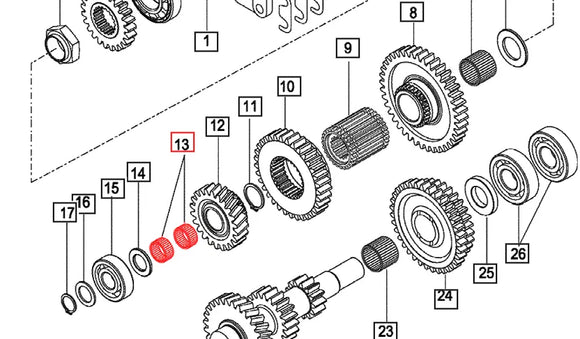 Mahindra Tractor Needle Roller Bearing V6544222613 Mahindra Direct Parts