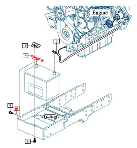 Mahindra Tractor Negative Battery Cable 10016802301 Mahindra