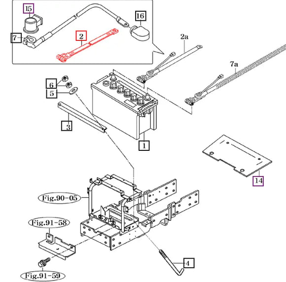 Mahindra Tractor Negative Battery Cable 37681710030
