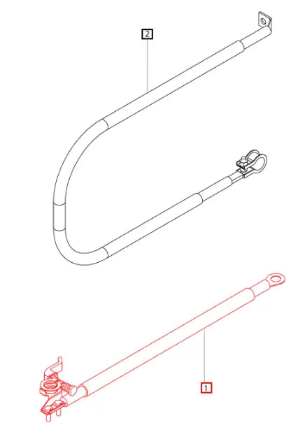 Mahindra Tractor Negative Battery Cable E007701563D91 Mahindra Direct Parts