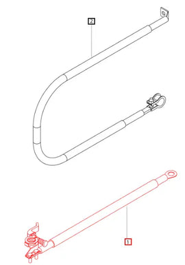 Mahindra Tractor Negative Battery Cable E007701563D91 Mahindra Direct Parts