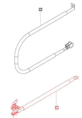 Mahindra Tractor Negative Battery Cable E007701563D91 Mahindra Direct Parts