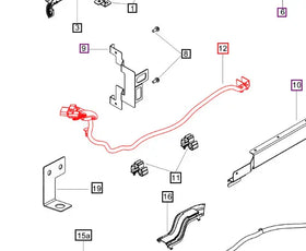 Mahindra Tractor Negative / Ground Battery Cable E007703359D91 Mahindra Direct Parts