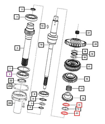 Mahindra Tractor Nut Lock M 40 X 1.5 006504432D1 Mahindra Direct Parts