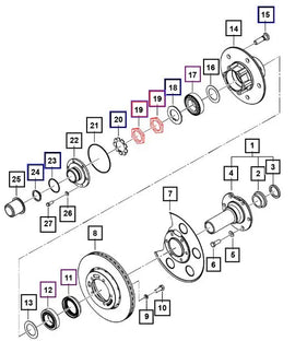 Mahindra Tractor Nut - Wheel Bearing 000A866 Mahindra Direct Parts