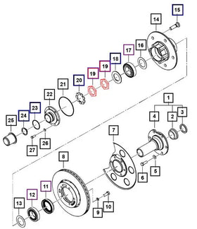 Mahindra Tractor Nut - Wheel Bearing 000A866 Mahindra Direct Parts