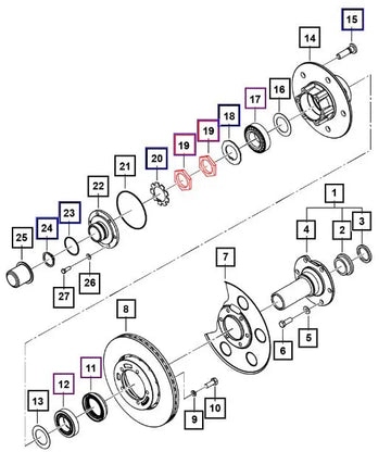 Mahindra Tractor Nut - Wheel Bearing 000A866 Mahindra Direct Parts