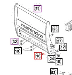 Mahindra Tractor Nut, M6mf M10 5052439ALO Mahindra Direct Parts