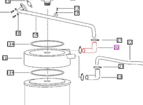 Mahindra Tractor Oil Cooler Inlet / Outlet Hose 006005659F2 Mahindra Direct Parts