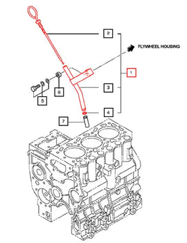Mahindra Tractor Oil Dipstick Assembly 006053017N91 Mahindra Direct Parts