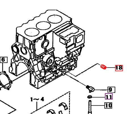 Mahindra Tractor Oil Filter Shaft 30L0700700 Mahindra Direct Parts