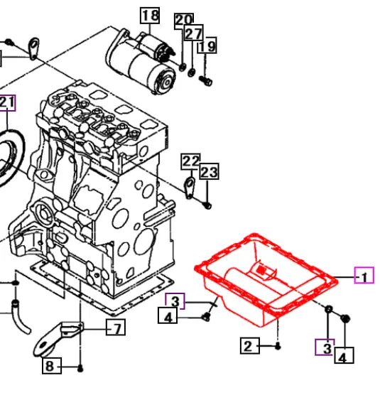 Mahindra Tractor Oil Pan 99940002510 Mahindra Direct Parts