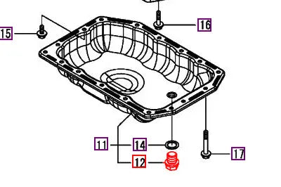 Mahindra Tractor Oil Pan Drain Plug 12905401640 Mahindra Direct Parts