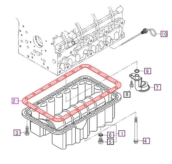 Mahindra Tractor Oil Pan Gasket E6200-01624 Mahindra Direct Parts