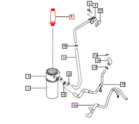 Mahindra Tractor Oil Plate Cooling Connecting Plug 006000757F1 Mahindra Direct Parts