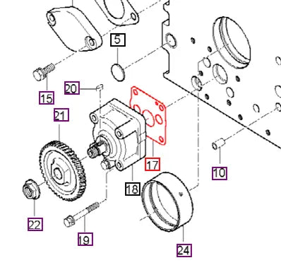 Mahindra Tractor Oil Pump Gasket E5700-35154 Mahindra Direct Parts