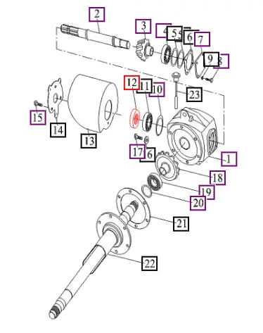 Mahindra Tractor Oil Seal ANS240357210 Mahindra Direct Parts