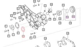 Mahindra Tractor Oil Seal - Crankcase Cover Front 006002829A1 Mahindra Direct Parts