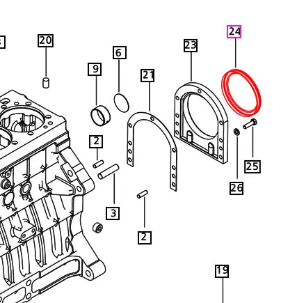 Mahindra Tractor Oil Seal - Rear Crankshaft 006015012V1 Mahindra Direct Parts
