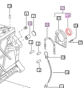 Mahindra Tractor Oil Seal - Rear Crankshaft 006015012V1 Mahindra Direct Parts