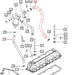Mahindra Tractor Oil Seperator to Manifold Hose 006003587C1 Mahindra Direct Parts