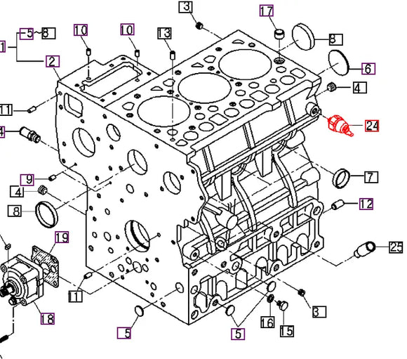 Mahindra Tractor Oil Switch E5500-39013 Mahindra Direct Parts