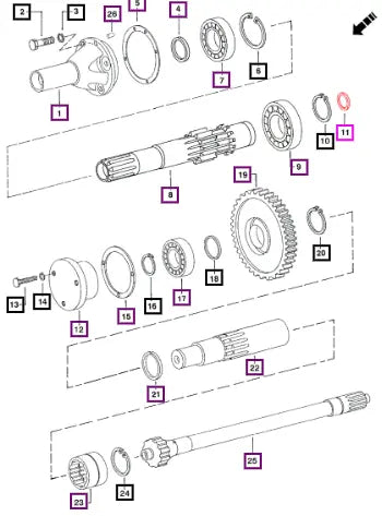 Mahindra Tractor Oilseal Driveshaft - 3 Lip Im 005558356R91 Mahindra Direct Parts