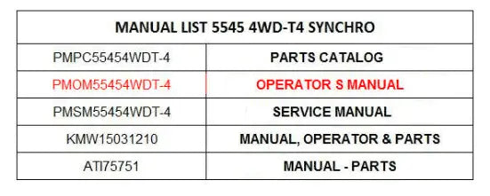Mahindra Tractor Operator S Manual PMOM55454WDT-4 Mahindra Direct Parts