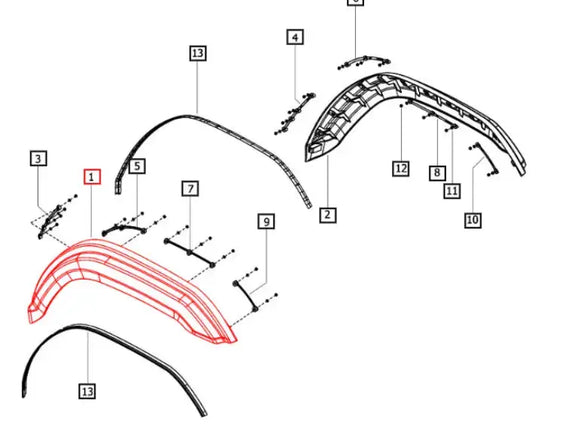 Mahindra Tractor Outer Rear Fender RH Right E007519741C1 Mahindra
