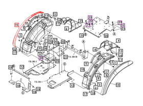 Mahindra Tractor Outside Fender RH Right 19486313000 Mahindra