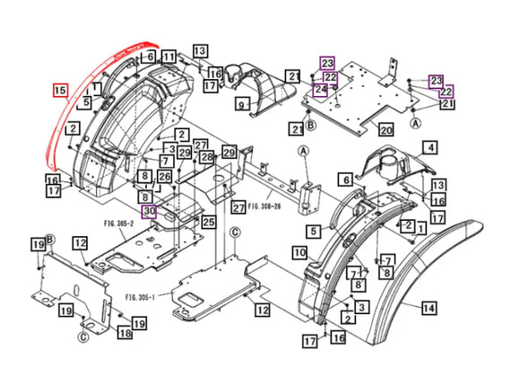 Mahindra Tractor Outside Fender RH Right 19486313000 Mahindra