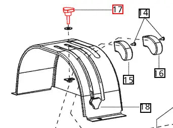 Mahindra Tractor PC Lever Stopper 000012855P05 Mahindra Direct Parts