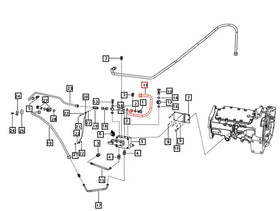 Mahindra Tractor PTO Control Hose E007204872D1 Mahindra