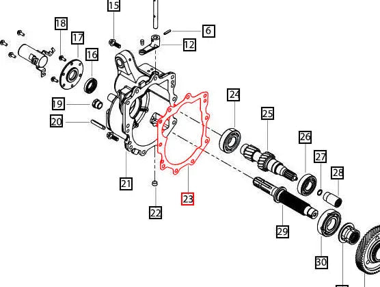 Mahindra Tractor PTO Housing Gasket 006512378U1 Mahindra Direct Parts